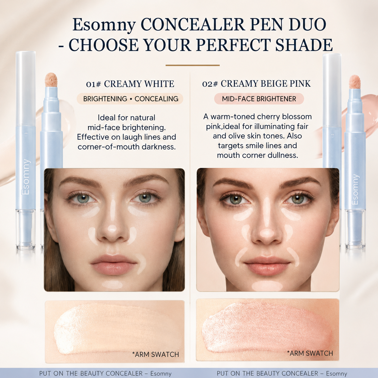 Esomny Concealer Pen — Brightening & Natural-Looking Coverage