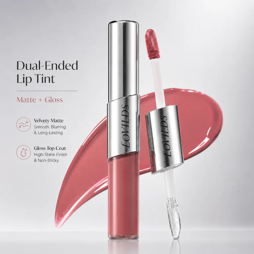 LOVILDS — Dual-Ended Liquid Lipstick with Velvet Matte Color and Glossy Shine