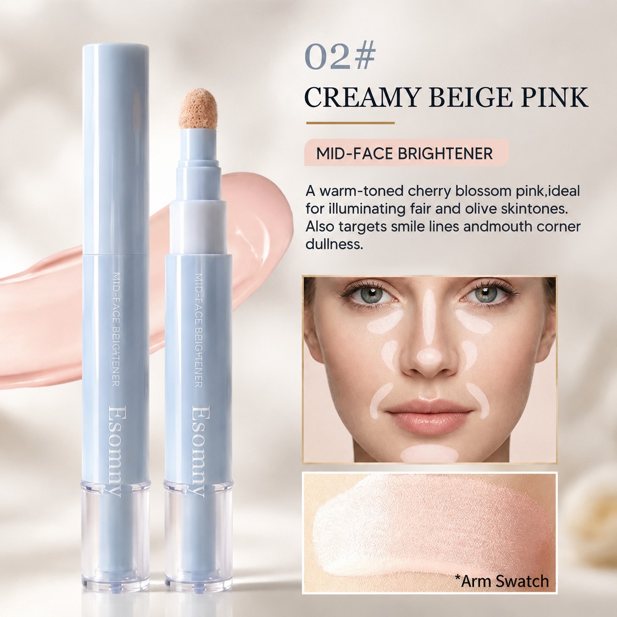 Esomny Concealer Pen — Brightening & Natural-Looking Coverage