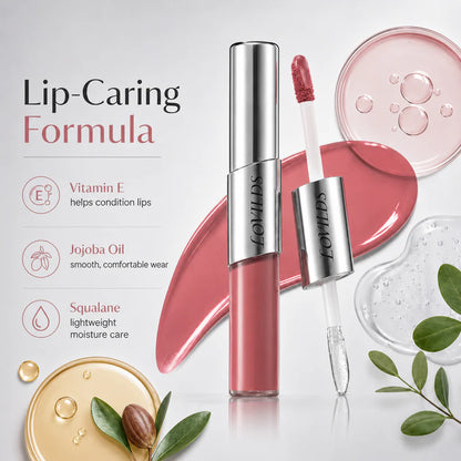 LOVILDS — Dual-Ended Liquid Lipstick with Velvet Matte Color and Glossy Shine