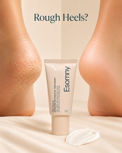 Esomny™ Foot Rescue Ointment Dry, Rough, Cracked Feet? Give Them the Overnight Rescue They Need.
