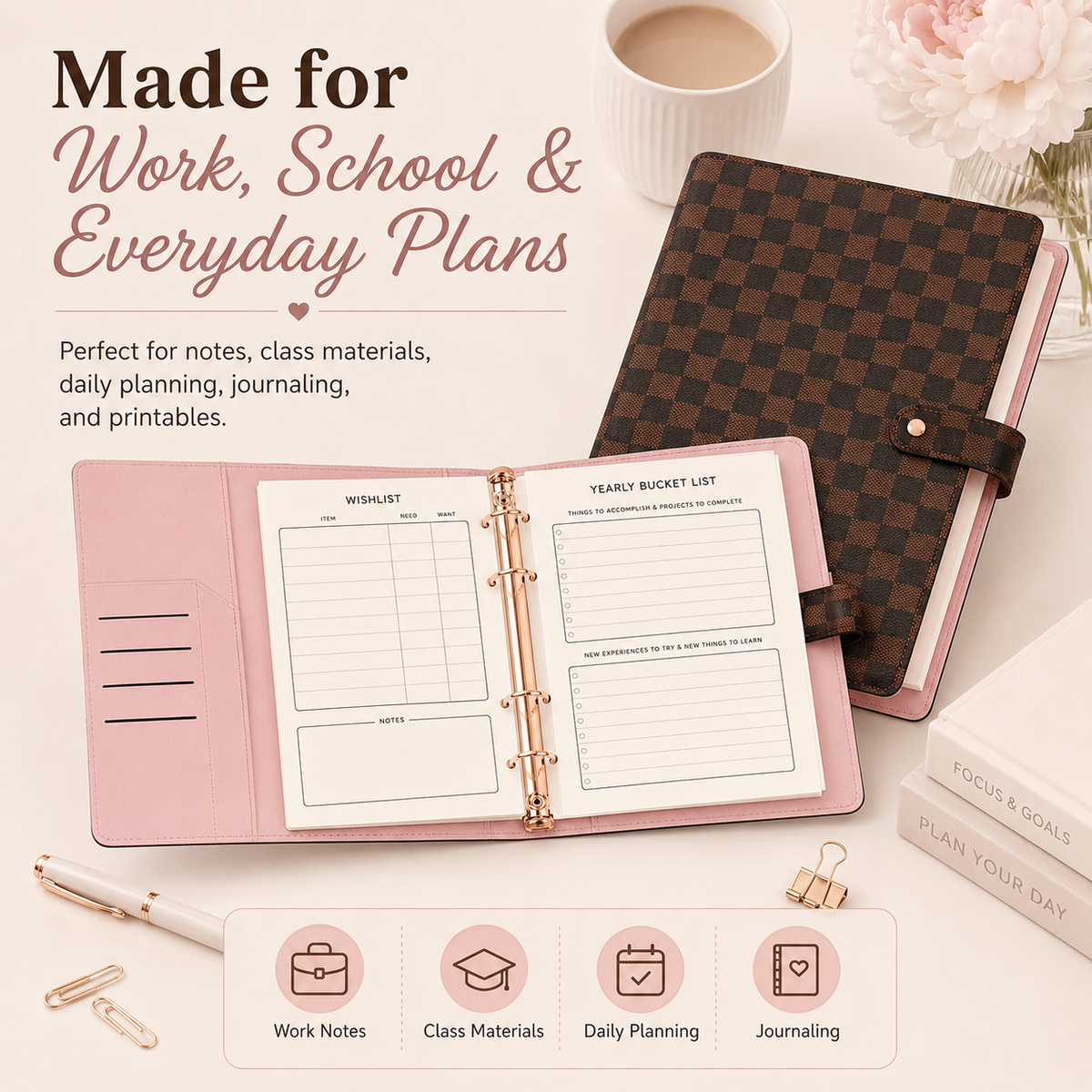 Stylish Leather Binder